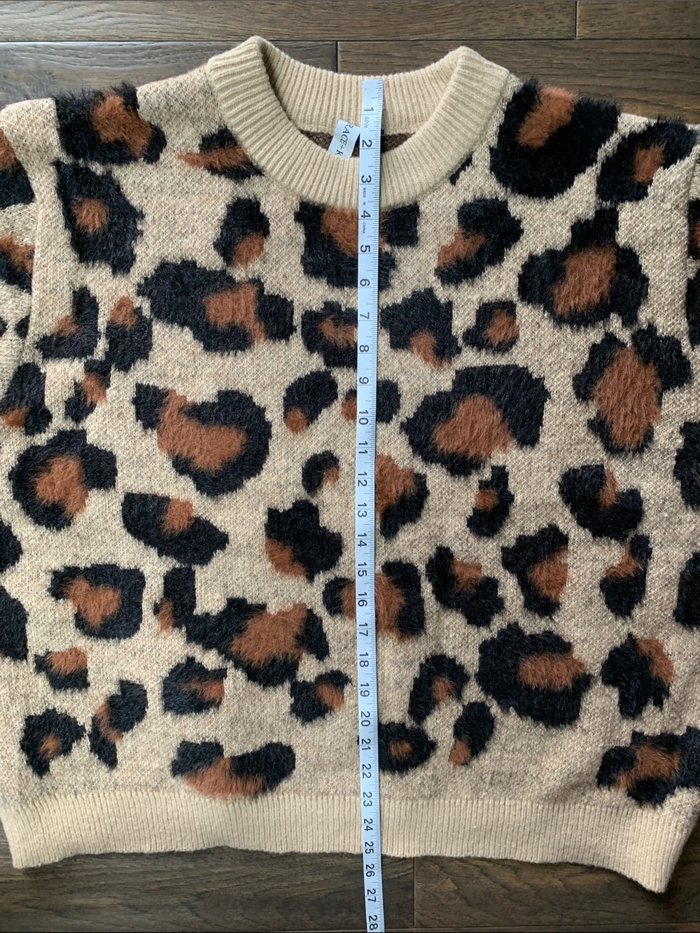 Grace Karma Stylish & Elegant Women’sLeopard-Print Crewneck Sweater. NWT.Size:XL - Picture 8 of 9